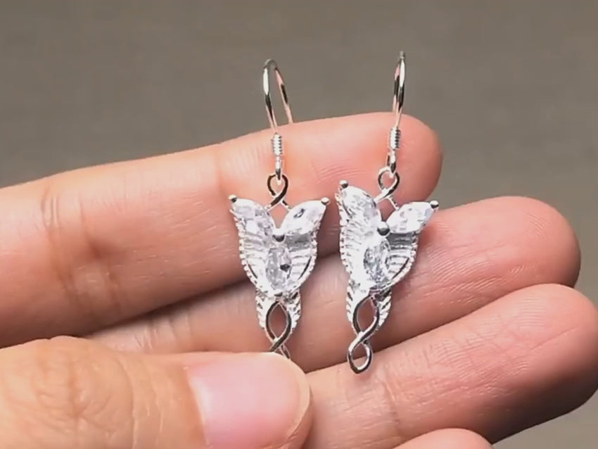 LOTR Arwen Evenstar 925 Sterling Silver Earrings - Silver Equinox