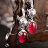 Red Corundum Earrings | Gemstone Earrings | Silver Equinox