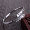 Lotus Mantra Silver Cuff Bracelet | Silver Bracelet | Silver Equinox