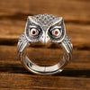 Owl 925 Sterling Silver Adjustable Ring - Silver Equinox