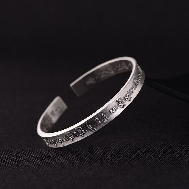 Matte Tibetan Mantra Bracelet | Mantra Bracelet | Silver Equinox