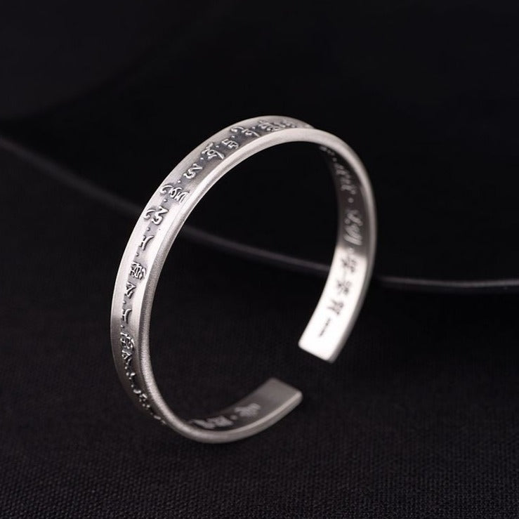 Matte Tibetan Mantra Bracelet | Mantra Bracelet | Silver Equinox