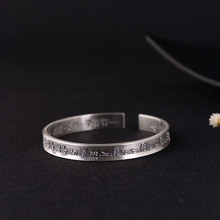 Matte Tibetan Mantra Bracelet | Mantra Bracelet | Silver Equinox