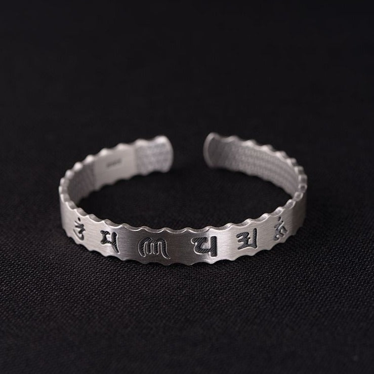 Mantra Print Slim Bracelet | Slim Bracelet | Silver Equinox