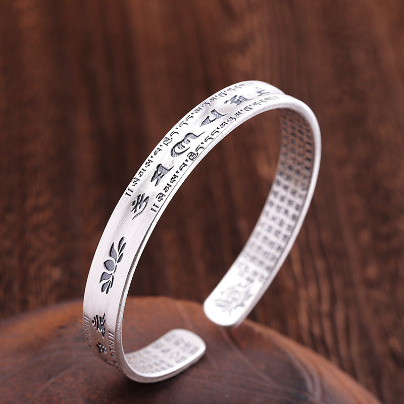 Tibetan Mantra Slim Bracelet | Mantra Bracelet | Silver Equinox