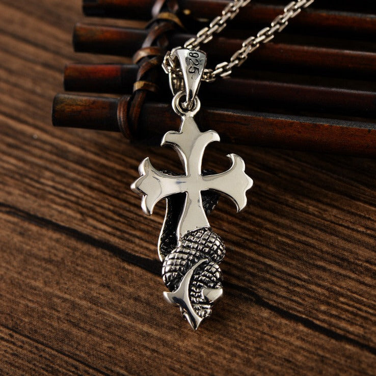 Snake Pendant Silver | Snake Pendant Necklace | Silver Equinox