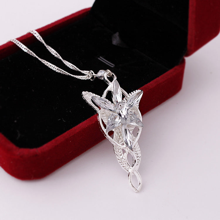LOTR Arwen 925 Sterling Silver Necklace - Silver Equinox