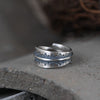 Tibetan Pattern 925 Sterling Silver Adjustable Ring - Silver Equinox