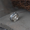 Tibetan Pattern 925 Sterling Silver Adjustable Ring - Silver Equinox