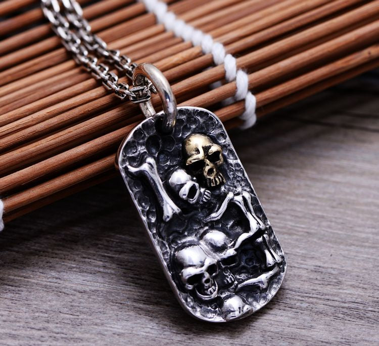 Sterling Silver Skull Pendant | Skull Pendant | Silver Equinox