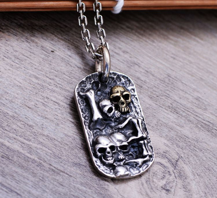 Sterling Silver Skull Pendant | Skull Pendant | Silver Equinox