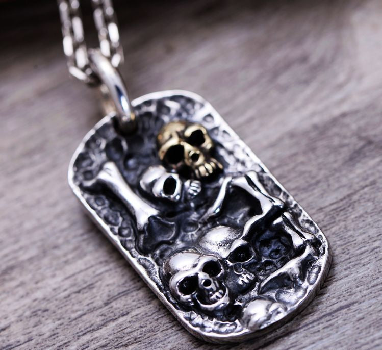 Sterling Silver Skull Pendant | Skull Pendant | Silver Equinox