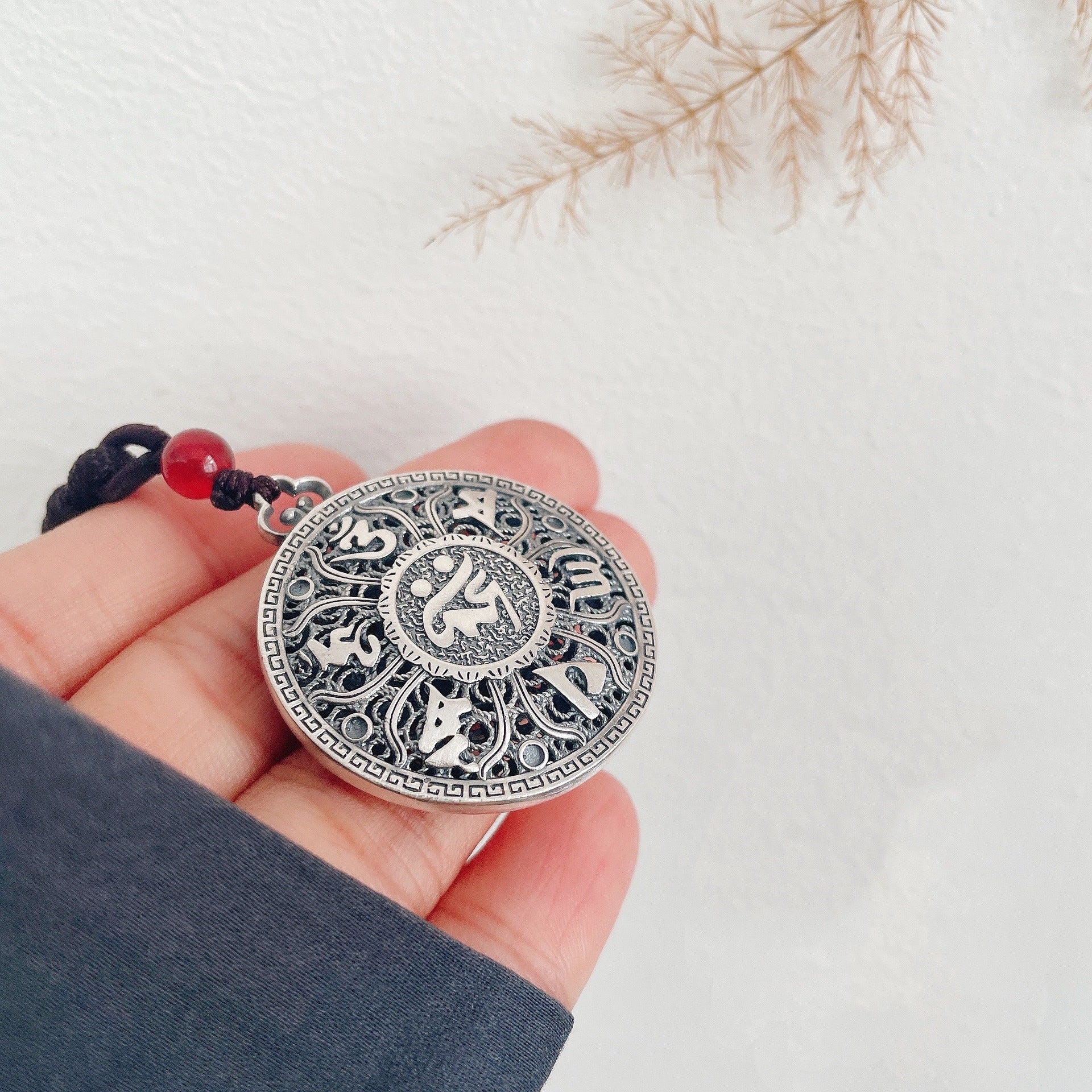 Tibetan Mantra Fine Silver Pendant | Pendant | Silver Equinox