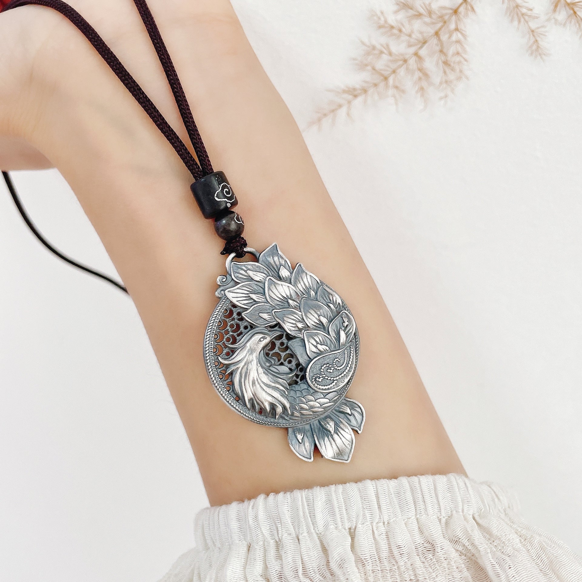 Peacock Silver Pendant | Peacock Pendant | Silver Equinox