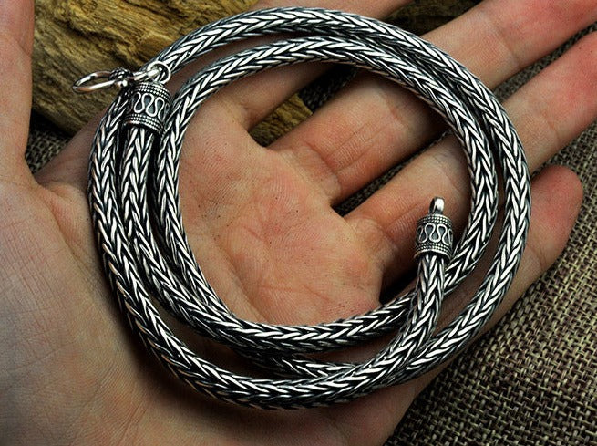 Thick 5mm Sterling Silver Snake Chain Necklace 