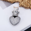 Heart Crown Silver Pendant | Heart Pendant | Silver Equinox