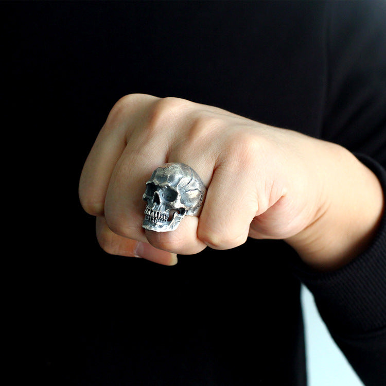 Massive Skull 925 Sterling Silver Ring - Silver Equinox