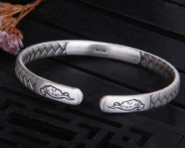 Mantra Fine Silver Cuff Bracelet | Silver Bracelet | Silver Equinox