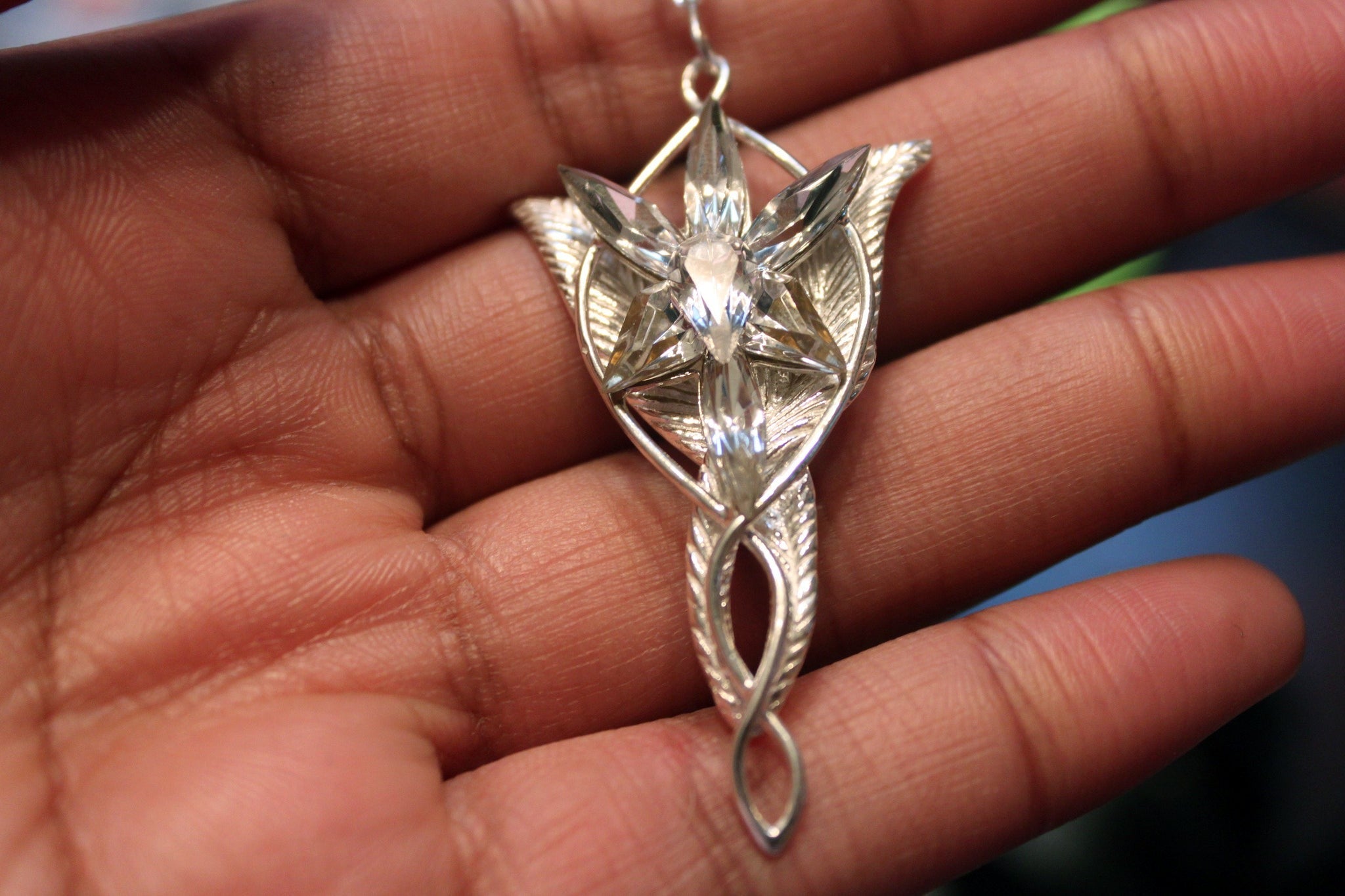 LOTR Arwen 925 Sterling Silver Necklace - Silver Equinox
